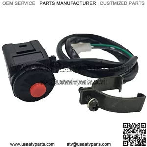 7/8" Motorcycle Handlebar Switch Red Horn Button Kill Switch for ATV Dirt Bike Motorbike Stop Switches