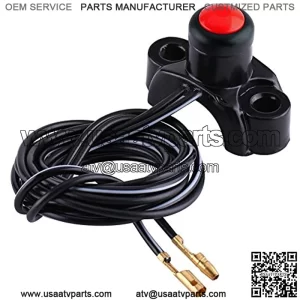 Universal Motorcycle ATV 7/8" Handlebars Mount Engine Start Stop Kill Button Switch for Pit Dirt Bike ATV Quad(Type B)