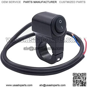 12v Motorcycle ATV Handlebar Push Button Switch O/I Aluminum Alloy Control Switch with 50cm Connect Line