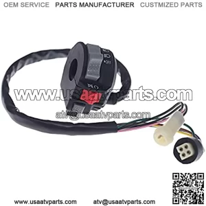 59V-83973-09-00 Left Handlebar Switch Control Engine Start Run Off Headlight for Yamaha Big Bear 350 Warrior 350 Moto-4 225/250/350 PRO-4 Terra Pro YFM225/250/350 YFP350 YFU