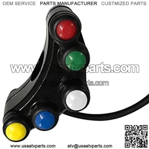 12V Aluminum Motorcycle Switches 7/8" 22mm Handlebar Mount Headlight Turn Signal Fog Lights Horn ON Off Start Kill Switch