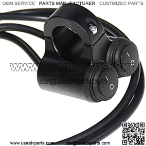 Universal 7/8" 12V Handlebar Double Control Switch Electric Bike Switches Fit for Motorcycle Headlight Indicator