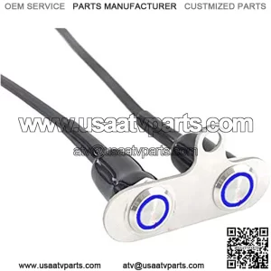 Universal Stainless Steel LED Motorcycle Switch ON-OFF Handlebar Adjustable Mount Waterproof Switches Button DC12V Fog Light (Color : D-bule-Latching action)