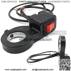Motorcycle Headlight Switch Universal Motorcycle ATV SUV Handlebar Headlight On Off Button Control Switch Motorcycle Parts Ignition (Color : Black)