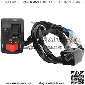 ATV Motorcycle Handlebar Switch Kill/Light/Hi/Low/On/Off Switch Waterproof Control Switch ABS Replacement for ATC 350X 1986