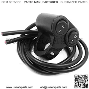 Dual 7/8" Motorcycle Handlebar Spot Light High Low Beam Headlight On Off Switch