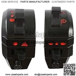 7/8" 22mm Motorcycle Motorbike ATV Handlebar Left Right Side Control Switch High/Low Beam Light Turn Signal Horn Switch Parts