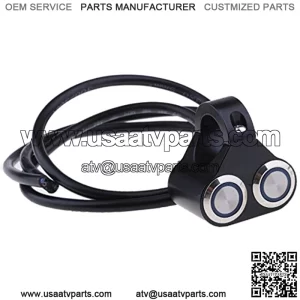 Waterproof Aluminum Colorful LED Light Indicator 2 Button Handlebar Switch for Motorcycle ATV