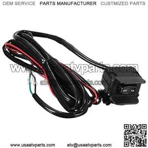 GF Motorcycle ATV/UTV Winch Rocker Switch Handlebar Control Line Electric Winch Accessories (Color : Black)