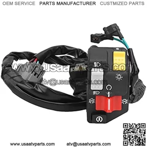 ATV Motorcycle Handlebar Switch Light Hi Low Control Switch Engine Start Stop Push Button Replacement for TRX300EX SPORTRAX 1999-2004