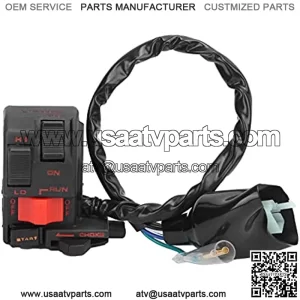 ATV Motorcycle Handlebar Switch Light Hi Low Control Engine Start Stop Push Button Replacement for ATC250 250SX 1985-1987