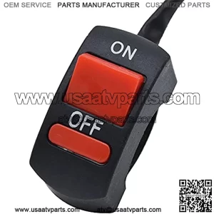 7/8"22mm Motorcycle Handlebar Switch Headlight Fog Light Start Ignition Kill ON Off Switch for for U5 U7 U2 LED Headlight Scooter Electrombile ATV Dirt Bike