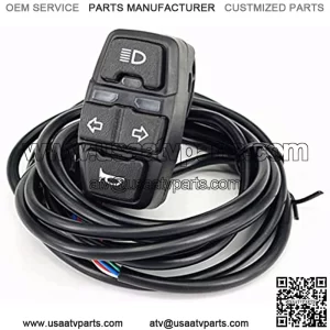 Motorcycle Head Light Horn Turn Signal Switch, 48V Motorcycle Handlebar Control Switch for 7/8" 22mm Handlebar, Waterproof Motorcycle Handlebar On Off Switch Button for Dirt Bike Scooter ATV