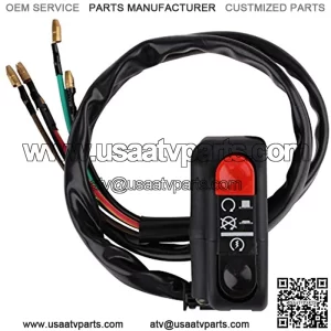 Handlebar Starter/Kill Switch, Sdootauto 7/8" 22mm Motorcycle Push Button ON/Off Switch for Motorcycle