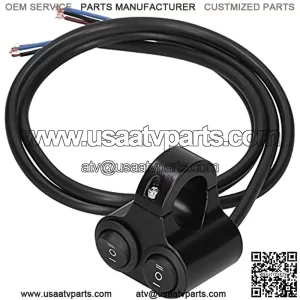 for 12V ATV UTV Motorcycle Headlight Switch Handlebar Mount On Off Button 2 in 1 Universal Motorcycle Handlebar Switch Motorcycle Headlight Switch Motorcycle Control Switch Motorcycle Kill Stop Switch