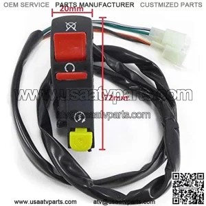 Black Universal 7/8" 22mm Handle Bar ON/OFF Starter Switch Compatible With ATV Scooter Dirt BikeHonda Suzuki Yamaha Kawasaki Harley KTM Aprilia Vesp BMW [B01B26905G]