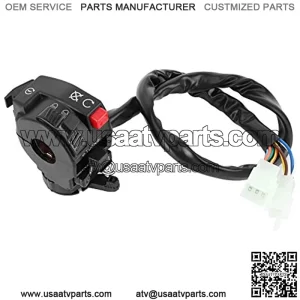 Motorcycle Handlebar Switch 22mm,9 Pins 8 Wires Male Plug+4 Pins Male plug Handlebar Switch Control Fit for 200cc 250cc Dirt Quad Bike Motorbike ATV