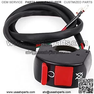 Black Red Kill ON-OFF Switch For ATV Motorcycle Scooter Dirt Bike w/7/8" 22mm Handle Bar