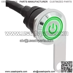 Green LED Motorcycle Switch Horn ON-Off Headlight Fog Light Handlebar Adjustable Mount Waterproof Switches Button DC12V momentary Actions Cycling Retail