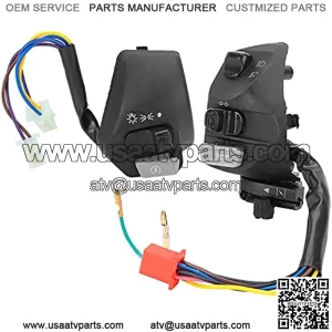 Handlebar Switch, 2PCS Motorcycle Turn Signal Switch Motorcycle Handlebar Waterproof Control Switch with Horn Turn Signal High Low Beam Control Replacement for Motorcycles ATVs