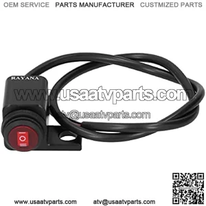 Handlebar Switch Control, Left & Right Waterproof Handlebars On Off Button Control Switch Aluminum Kit for 12V Motorcycle ATV with 10mm/0.4in Mounting Hole(Right Side)