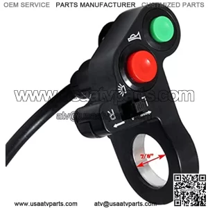Motorcycle Turn Signal Light Horn 12v DC Switch Offroad On/Off for 7/8" Handlebar Dual Sport Dirt Bike Scooter Electrombile Modify Spotlight Cruiser Motocross Electrical Moped