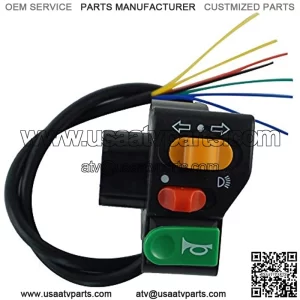 Motorcycle Universal 22mm 7/8" Handlebar Switch 3 Control Button Switch 1 Headlight Turn Signal Horn Button for ATV Dirt Bike Moped Motorcycle Accessories