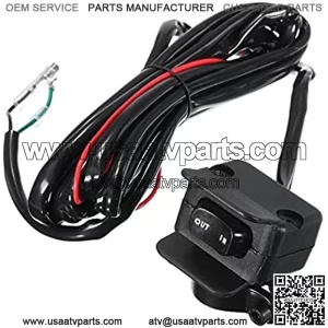 Shengsheng Sheng Motorcycle ATV/UTV 3 Meters Winch Rocker Switch Handlebar Control Line Kits 12V Full Sealed Switch Connectors Supplies