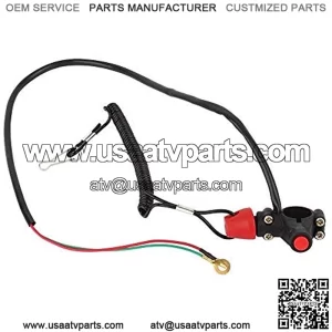 Kill Stop Switch,1x Engine Cord Lanyard Kill Stop Switch Safety Tether 12V CO For Motor ATV Boat