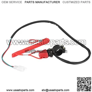 Killswitch Motorrad - Engine Kill Control Switch Keys 22mm 7/8 Inch Diameter Motorcycle Outboard Lawn Mowers Emergency Engine Kill Stop Switch W/Tether Lanyard Cord 12V DC Universal for YAMAHA for Dir