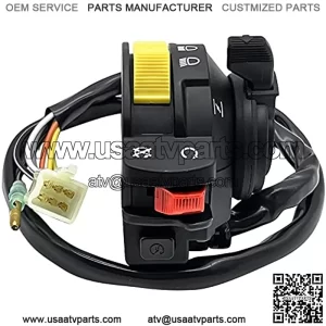 Left Handlebar Start Stop Headlight Switch for Suzuki QuadRunner 250 LT-F250 1988-1989 37400-19B05