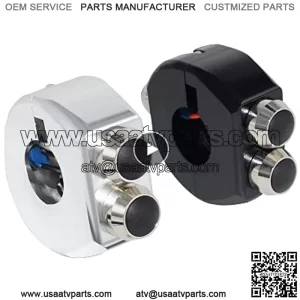 25mm Aluminum Off-Road ATV Switches ON Off Fit for Headlight Fog Light Switch Button Fit for Start Kill Horn 1" Handlebar Control (Color : Black)