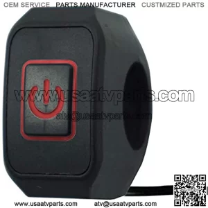 7/8" Waterproof Motorcycle Handlebar Mount Headlight Fog Light Spot Lights Switch Kill Switch DC 12V Latching Action