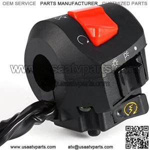 Pair Motorcycle 7/8" Handlebar Switch Handle Horn Turn Signal Light Control Push On Off Starter Kill Switch for S Cooter/SUV/Quad Bike/ATV/Dirt Bikes for 97-07 yzf600r yzf600 YZF 600 le