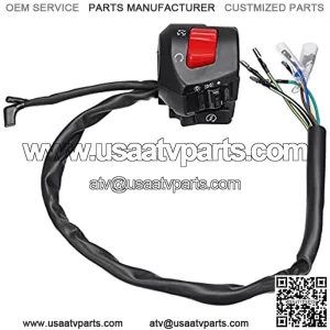 Universal 12V Motorcycle 7/8" Handlebar Control Switches Horn Turn Signal Headlight Electrical Start Switch Double Throttle