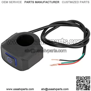 CYCLE Plastic Motorcycle Handlebar Headlight Switch Button with Blue Indicator Light