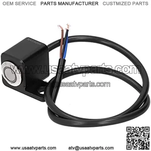 Motorcycle Handlebars Switch Waterproof, Universal Handlebar ATV Light Switch 12V Aluminium Alloy Push Botton Switches for Headlight Fog Light W/Blue Light(Right Side)