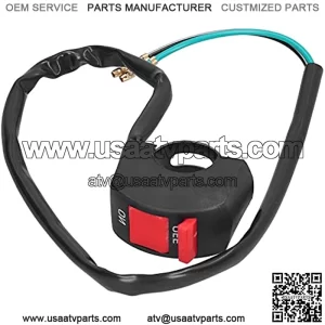 for ATV UTV Scooter 7/8in Motorcycle Handlebar Light Switch ON OFF Button Waterproof Motorcycle Handlebar Switch Handlebar Light ON OFF Handlebar Headlight Switch Motorcycle Light Button Handlebar On/