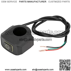 CYCLE Plastic Motorcycle Handlebar Headlight Switch Button with Yellow Indicator Light