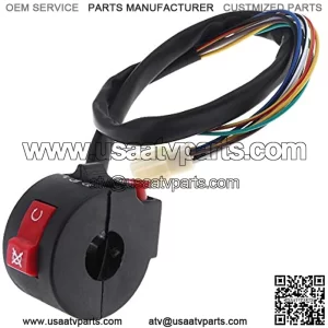 Handlebar Switch Motorcycle Switch 22MM Handlebar Electric Fog Light Start Steering Wheel Control Switch for 110CC Motorcycle ATV Motorbile Motorbike Switch