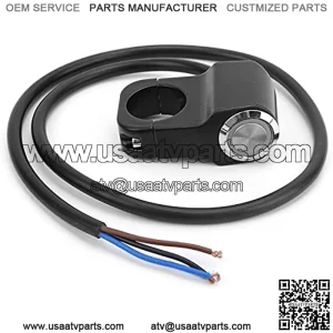 for Motorcycle with 22mm Handlebar(Blue Light) Handlebar Switch Push Button W/Light Reset Lock Universal Motorcycle Handlebar Switch Motorcycle Headlight Switch Motorcycle Control Switch Motorcycle K