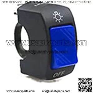 22mm ON/Off Motorcycle Switch Push Button 12V Button Connector Handlebar Switch Fit for ATV Electronic Bike Scooter Motorbike (Color : VNGGVGCN-Blue)