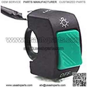 22mm ON/Off Motorcycle Switch Push Button 12V Button Connector Handlebar Switch Fit for ATV Electronic Bike Scooter Motorbike (Color : VNGGVGCN-Green)