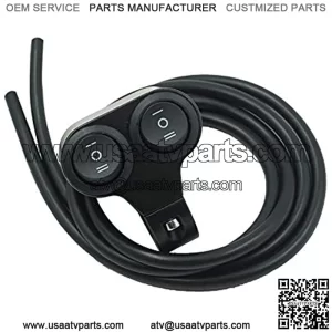 12V Motorcycle ATV Switch 7/8 Handlebar Threefold Button Refit Headlight Brake Fog Weak ON Off Control Switches Accessories (Color : ON-Off-ON)