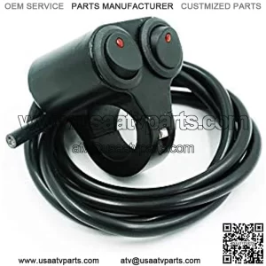 12V Motorcycle ATV Switch 7/8" Handlebar Dual Button Refit Headlight Hazard Brake Fog Light ON/Off/ON Control Switches Moto Parts