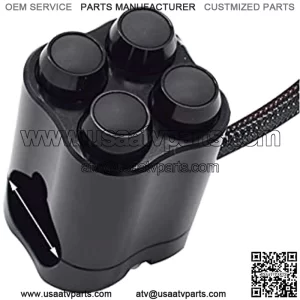 Off-Road ATV Switches ON Off Headlight Fog Light Switch Button Start Kill Horn 1" 1/4' Handlebar Control 25 28mm Aluminum (Color : Model A Black 28mm)