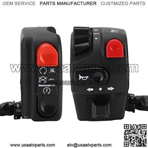 22mm Multi Function Motorcycle Left Right Handlebar Controller Switch for Motorcross, Motorbike, ATV, Sport Dirt Street Bike