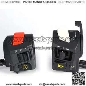 Motorcycle Handlebar Switch, 2X Universal 7/8" Motorcycle Handlebar Toggle Switch On Off Push Button Switch Electric Fog Lamp Light Start Handlebar Controller Switch Bicycle Motorcycle Tuning Part