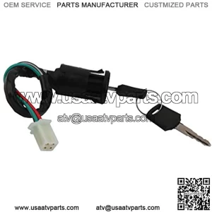 4 Wire Ignition Key Barrel Switch for 110cc-250cc Quad Dirt Bike ATV