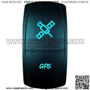 Laser Rocker Switch  GPS  On/Off LED Light  12 Volt (Blue)